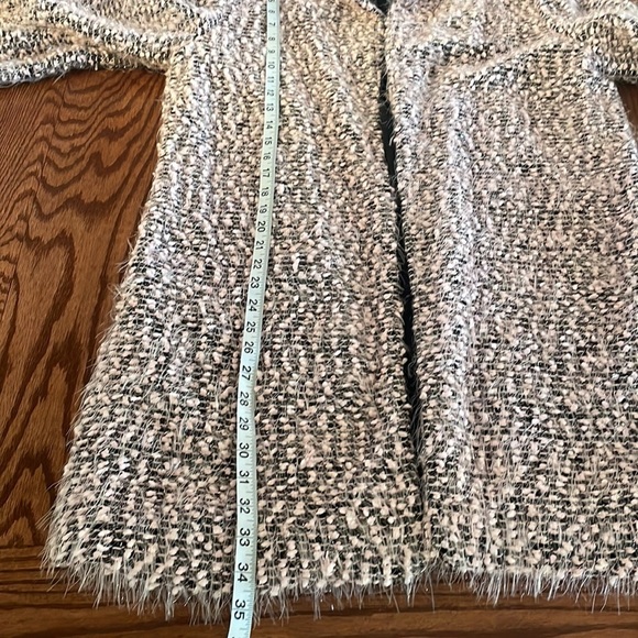 NWOT Nine West women’s TOPPER / CARDIGAN / light COAT eyelash Pink on blk Med - Picture 13 of 14